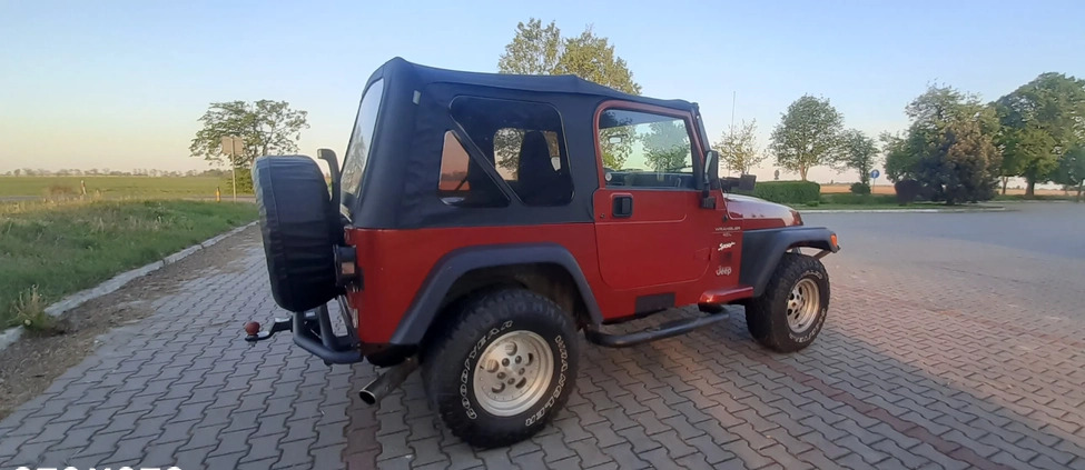 Jeep Wrangler cena 52000 przebieg: 220000, rok produkcji 1998 z Gniezno małe 211